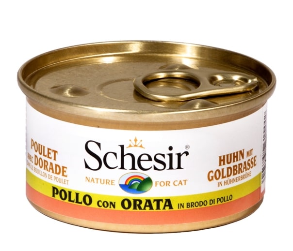 Schesir Pollo con Orata in Brodo per Gatti – 70g