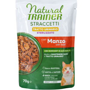 Natural Trainer Straccetti Sterilised Urinary Manzo 70g
