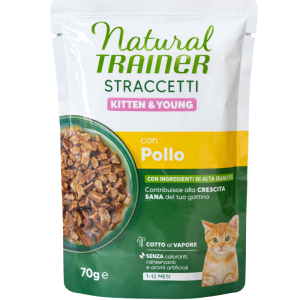 Natural Trainer Straccetti Kitten & Young Pollo 70g