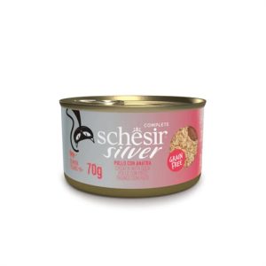 Schesir Silver Pollo con Anatra,Mousse e Filetti Senior 70g