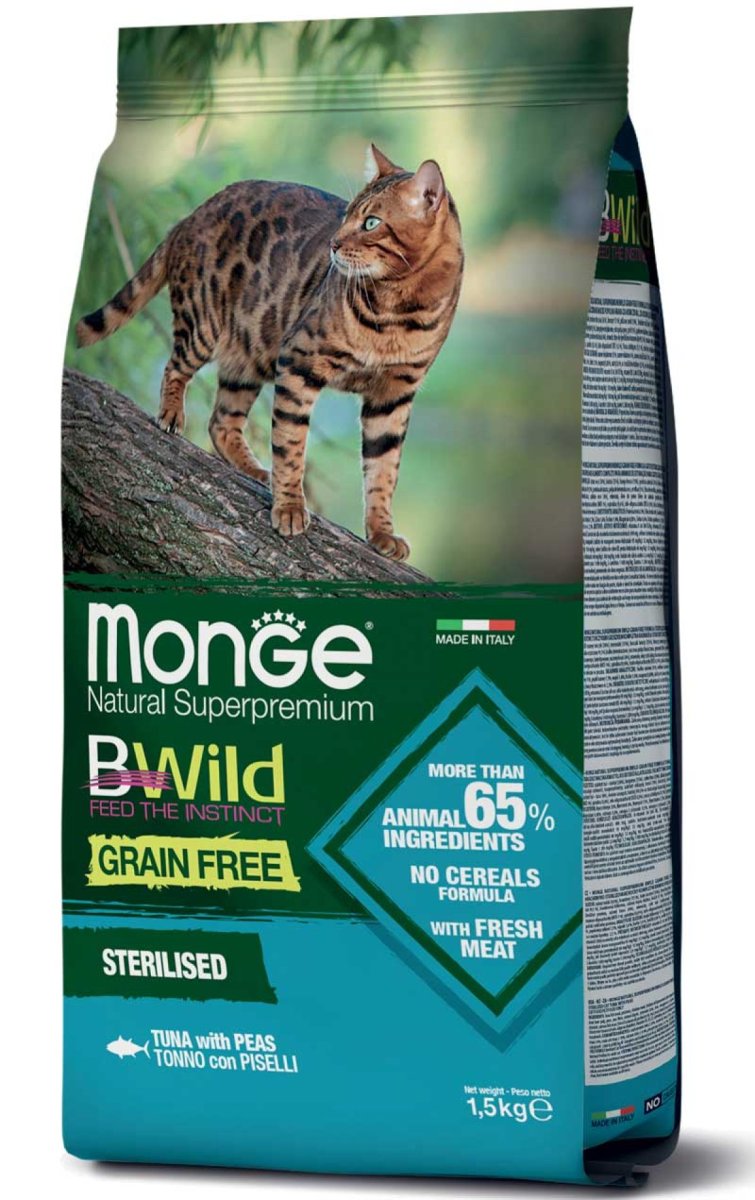 Monge BWild Grain Free Sterilizzato Tonno con Piselli 1,5kg
